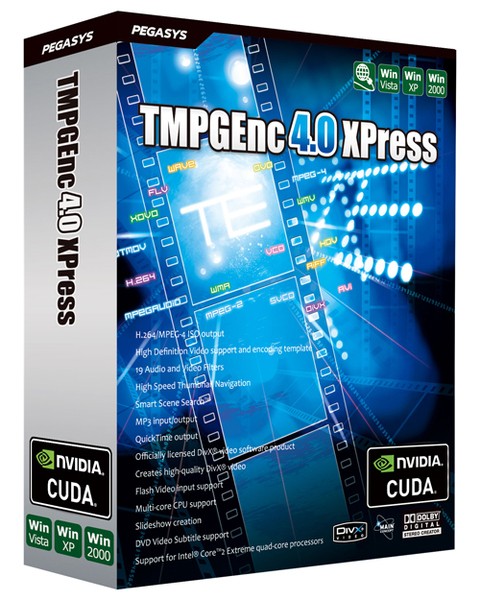 Immagine pubblicata in relazione al seguente contenuto: NVIDIA: CUDA accelera il software TMPGEnc 4.0 fino al 446% | Nome immagine: news8389_1.jpg