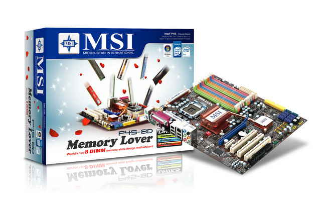 Immagine pubblicata in relazione al seguente contenuto: MSI lancia la mobo P45-D8 Memory Lover - DDR2/DDR3 Ready | Nome immagine: news8394_1.jpg