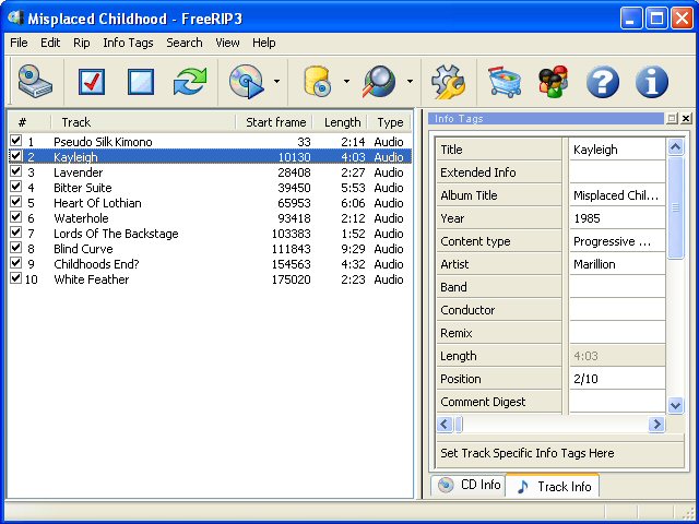 Immagine pubblicata in relazione al seguente contenuto: CD Audio Ripping Tools: FreeRIP 3.091 - Vista Ready | Nome immagine: news8599_1.jpg