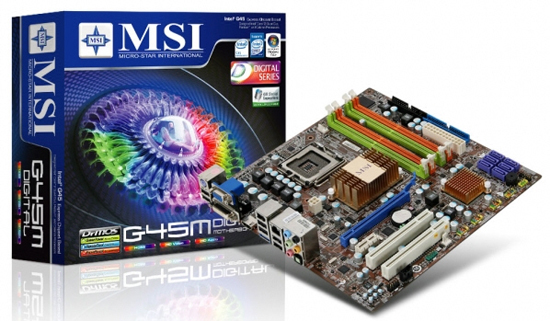 Immagine pubblicata in relazione al seguente contenuto: MSI lancia la motherboard G45M Digital, una mATX con DrMOS | Nome immagine: news9147_1.jpg