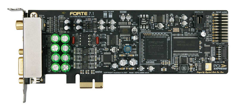 Immagine pubblicata in relazione al seguente contenuto: Auzen X-Fi Forte 7.1, la soundcard basata sul chip X-Fi di Creative | Nome immagine: news9447_1.jpg