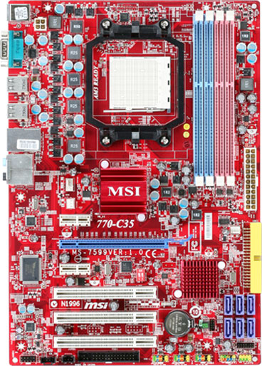 Media asset in full size related to 3dfxzone.it news item entitled as follows: MSI propone la motherboard 770-C35 per Phenom II AM3 e DDR3 | Image Name: news9898_1.jpg