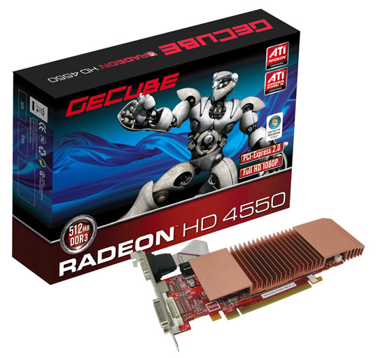 Immagine pubblicata in relazione al seguente contenuto: GeCube realizza una Radeon HD 4550 con cooler passivo | Nome immagine: news9931_1.jpg