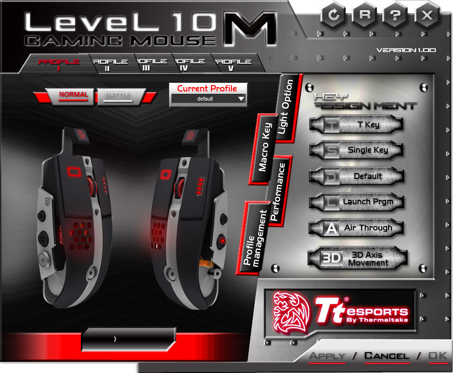 Risorsa grafica - foto, screenshot o immagine in genere - relativa ai contenuti pubblicati da hwsetup.it | Nome immagine: thermaltake_level10_software_default.jpg