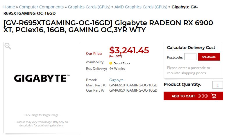 Immagine pubblicata in relazione al seguente contenuto: Due store hanno in listino una Radeon RX 6950 XT prodotta da GIGABYTE | Nome immagine: news33184_GIGABYTE-RADEON-RX-6950-XT_STORE_1.jpg