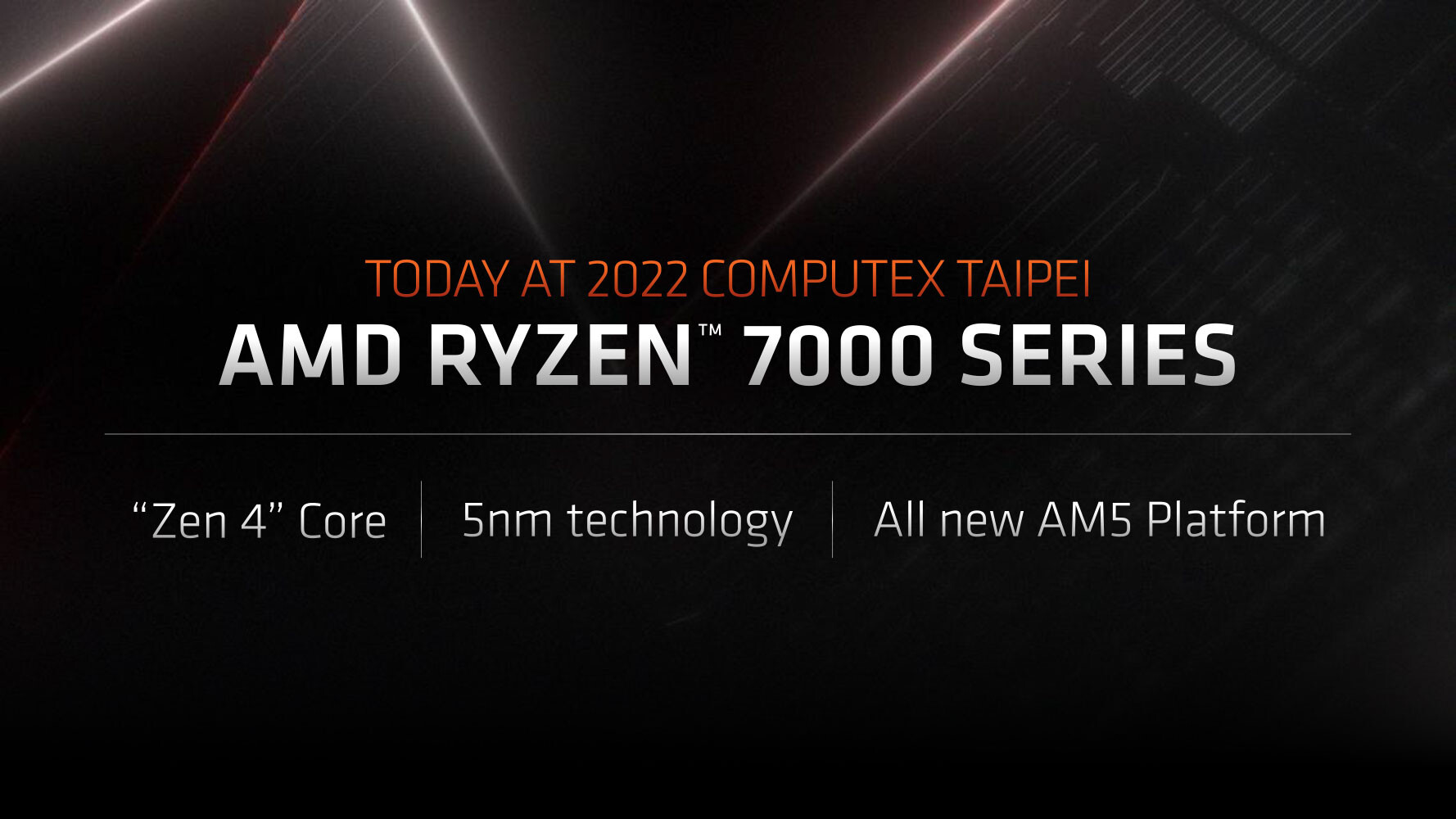 Media asset in full size related to 3dfxzone.it news item entitled as follows: AMD annuncia i processori AM5 Ryzen 7000 e i chipset X670E, X670 e B650 | Image Name: news33307_AMD-Ryzen-7000_1.jpg