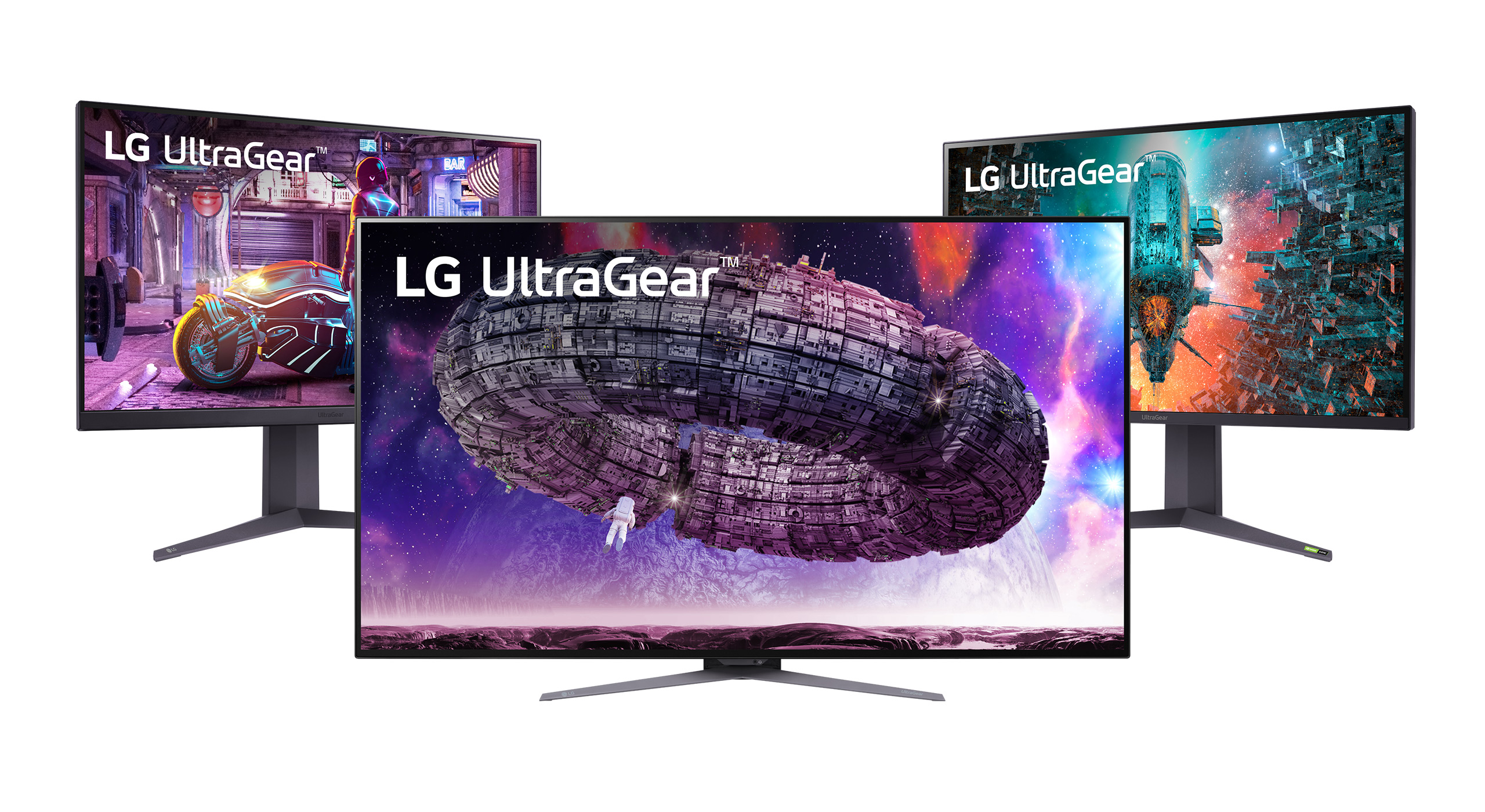 Immagine pubblicata in relazione al seguente contenuto: Nuovi gaming monitor LG UltraGear tra cui il 48GQ900 con pannello OLED (48-inch) | Nome immagine: news33318_LG-UltraGear-Gaming-Monitor_2022_1.jpg