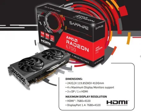 Immagine pubblicata in relazione al seguente contenuto: Sapphire prepara il lancio di due (non annunciate) Radeon RX 6700: le foto | Nome immagine: news33348_Sapphire_Radeon-RX-6700_2.png