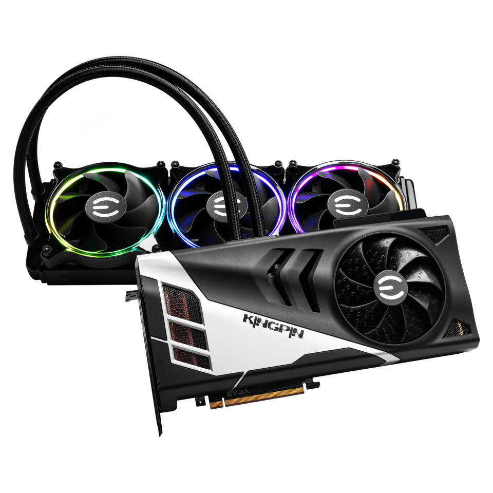 Immagine pubblicata in relazione al seguente contenuto: EVGA annuncia la video card monster GeForce RTX 3090 Ti KINGPIN HYBRID | Nome immagine: news33441_EVGA-GeForce-RTX-3090-Ti-KINGPIN-HYBRID_1.jpg