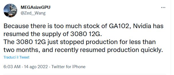 Media asset in full size related to 3dfxzone.it news item entitled as follows: NVIDIA potrebbe riprendere la produzione delle GeForce RTX 3080 12GB | Image Name: news33563_GeForce-RTX-3080_2.jpg