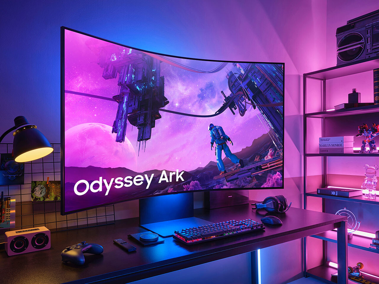 Media asset in full size related to 3dfxzone.it news item entitled as follows: Il monitor Samsung Odyssey Ark  il sogno proibito di ogni gamer enthusiast | Image Name: news33566_Samsung-Odyssey-Ark_1.jpg