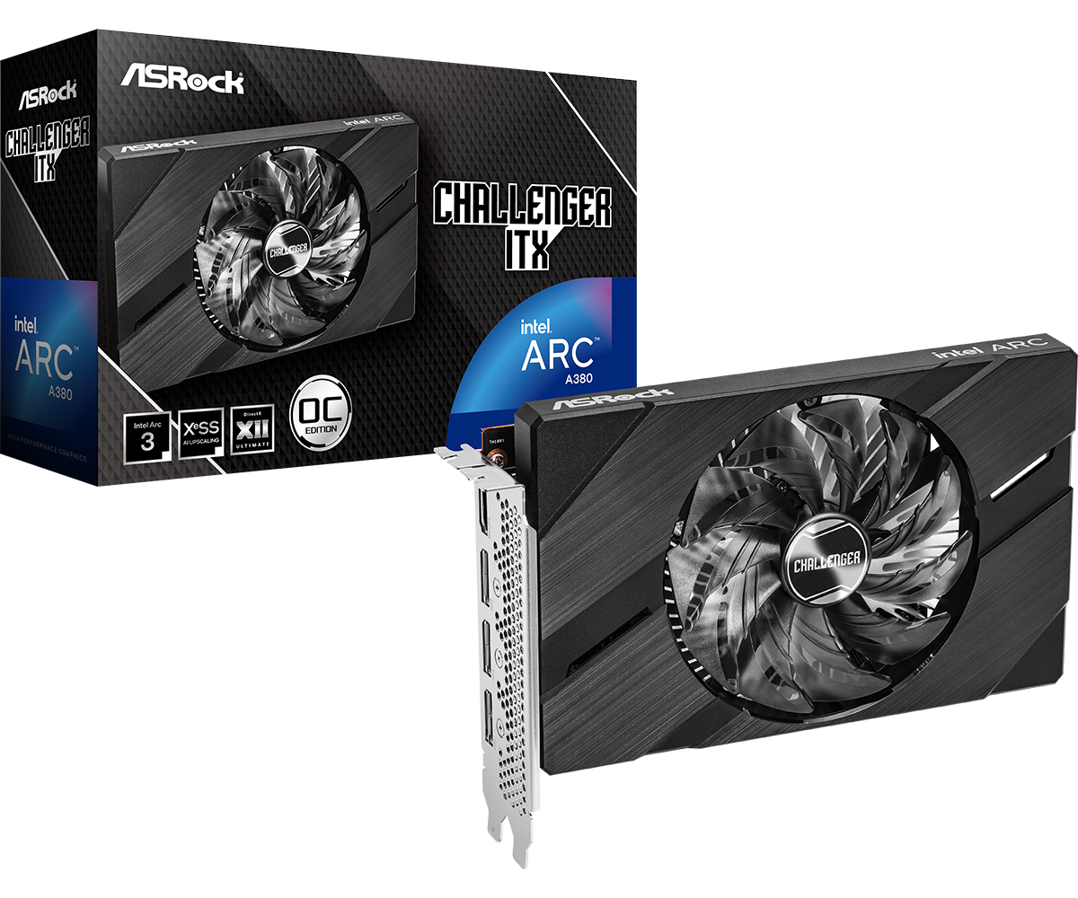 Immagine pubblicata in relazione al seguente contenuto: Sul mercato la video card Challenger Arc A380 6GB di ASRock con GPU Intel A380 | Nome immagine: news33568_ASRock-Challenger-Arc-A380-6GB_3.png