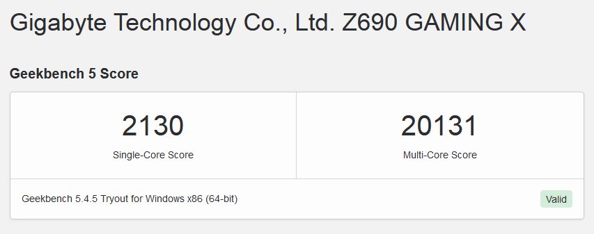 Immagine pubblicata in relazione al seguente contenuto: Una CPU Intel Raptor Lake Core i9-13900 testata con il benchmark Geekbench 5.4.5 | Nome immagine: news33595_Intel-Core-i9-13900_Geekbench-5.4.5_2.jpg