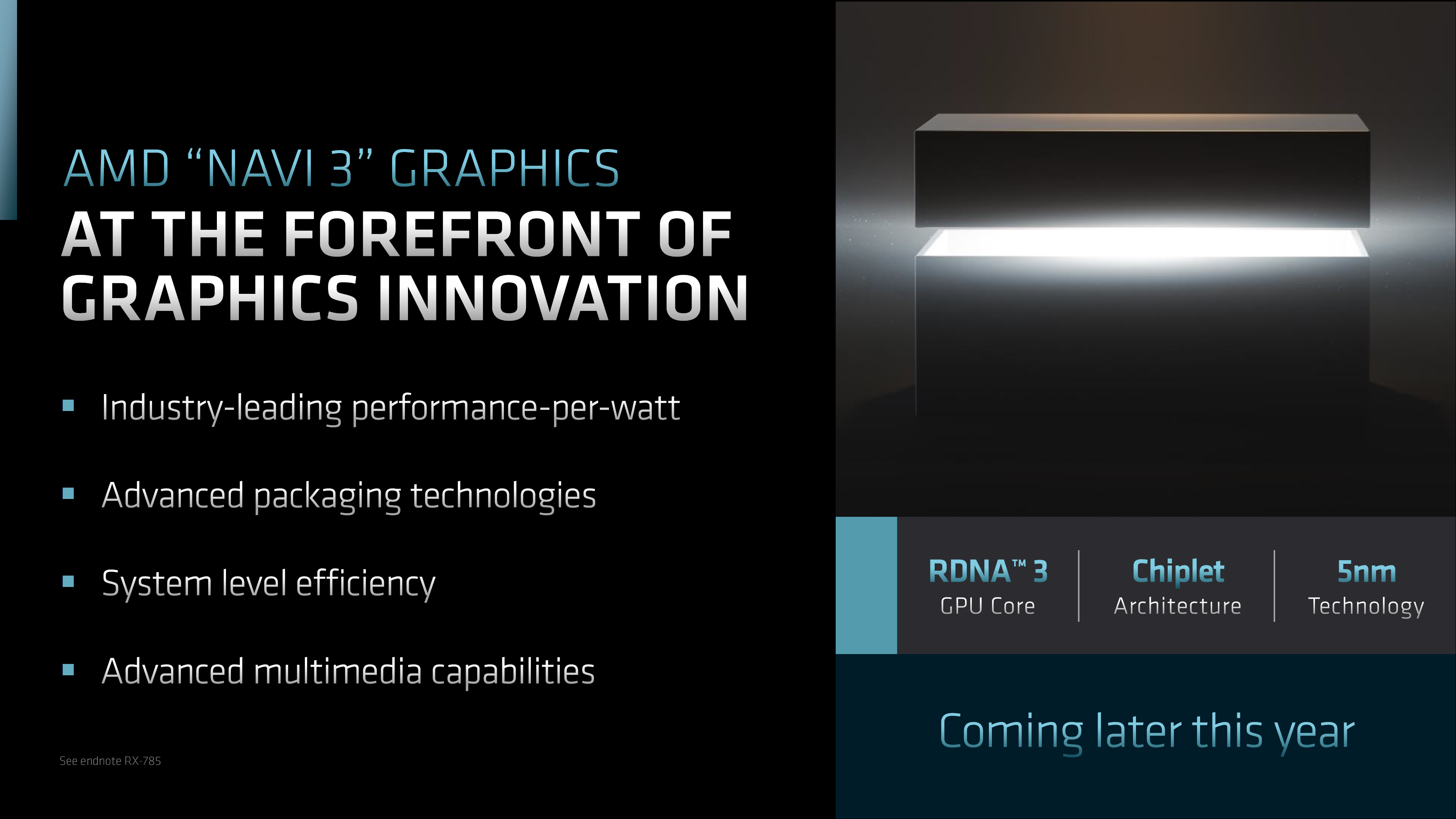 Immagine pubblicata in relazione al seguente contenuto: AMD effettua una live demo utilizzando Ryzen 9 7950X e una Radeon 7000 | Nome immagine: news33610_AMD-Radeon-RX-7000_Preview_3.png
