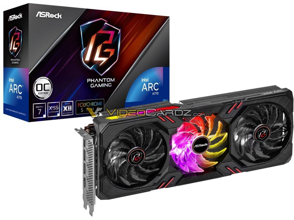 Immagine pubblicata in relazione al seguente contenuto: Foto delle card Arc A770 Phantom Gaming OC e Arc A750 Challenger di ASRock | Nome immagine: news33757_ASRock_Intel-Arc-Alchemist_2.jpg