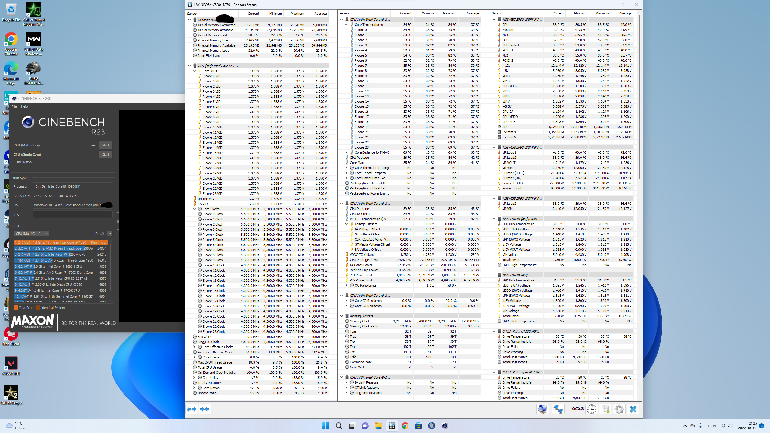 Immagine pubblicata in relazione al seguente contenuto: La CPU Raptor Lake Core i9-13900K acquistata e testata prima del lancio | Nome immagine: news33763_Intel-Core-i9-13900KF_3.png