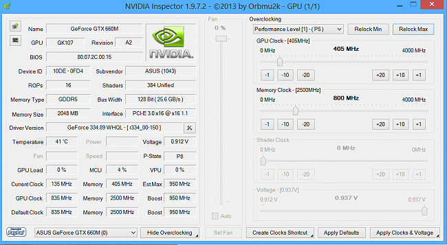 Immagine pubblicata in relazione al seguente contenuto: GeForce Monitoring & Tuning Utilities: NVIDIA Inspector 1.9.8.4 beta | Nome immagine: news33832_NVIDIA_Inspector_Screenshot_1.png