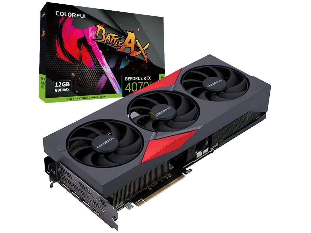 Immagine pubblicata in relazione al seguente contenuto: Colorful prima lancia e poi nasconde la video card GeForce RTX 4070 Ti | Nome immagine: news33946_Colorful-GeForce-RTX-4070-Ti_1.jpg