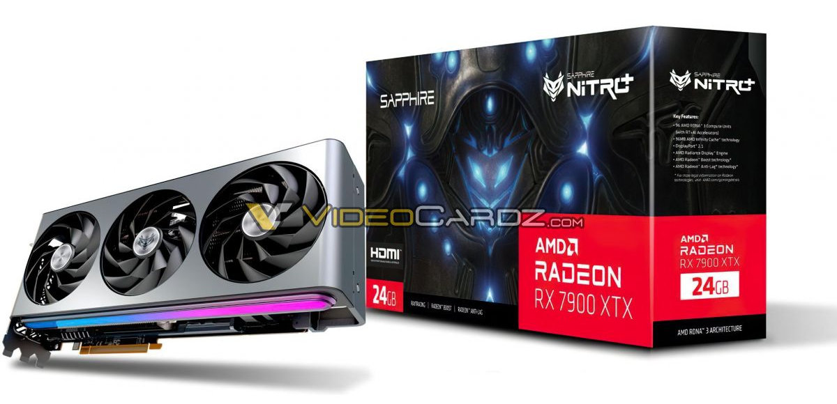 Immagine pubblicata in relazione al seguente contenuto: Foto della video card non reference Radeon RX 7900 XTX NITRO+ di Sapphire | Nome immagine: news33959_Foto_Sapphire-Radeon-RX-7900-XTX-NITRO-Plus_2.jpg