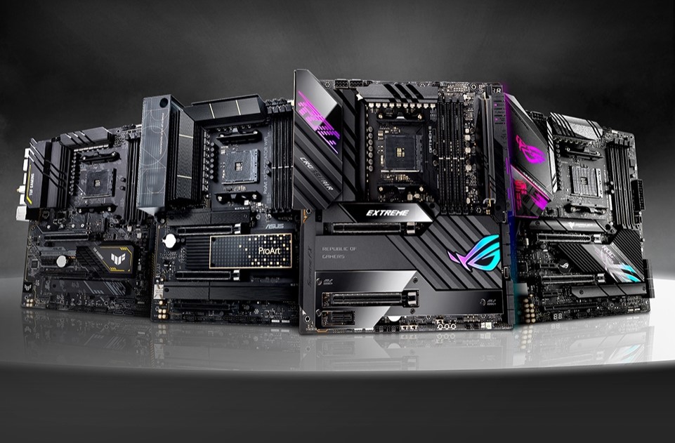 Media asset in full size related to 3dfxzone.it news item entitled as follows: Brusco calo delle motherboard commercializzate nel 2022 rispetto al 2021 | Image Name: news34182_ASUS-ROG_Motherboards_1.jpg