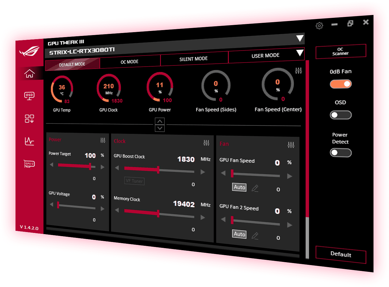 Immagine pubblicata in relazione al seguente contenuto: GeForce & Radeon - Tuning & Monitoring Tools: ASUS GPU Tweak III 1.5.8.0 | Nome immagine: news34186_ASUS_GPU-Tweak-III_1.png