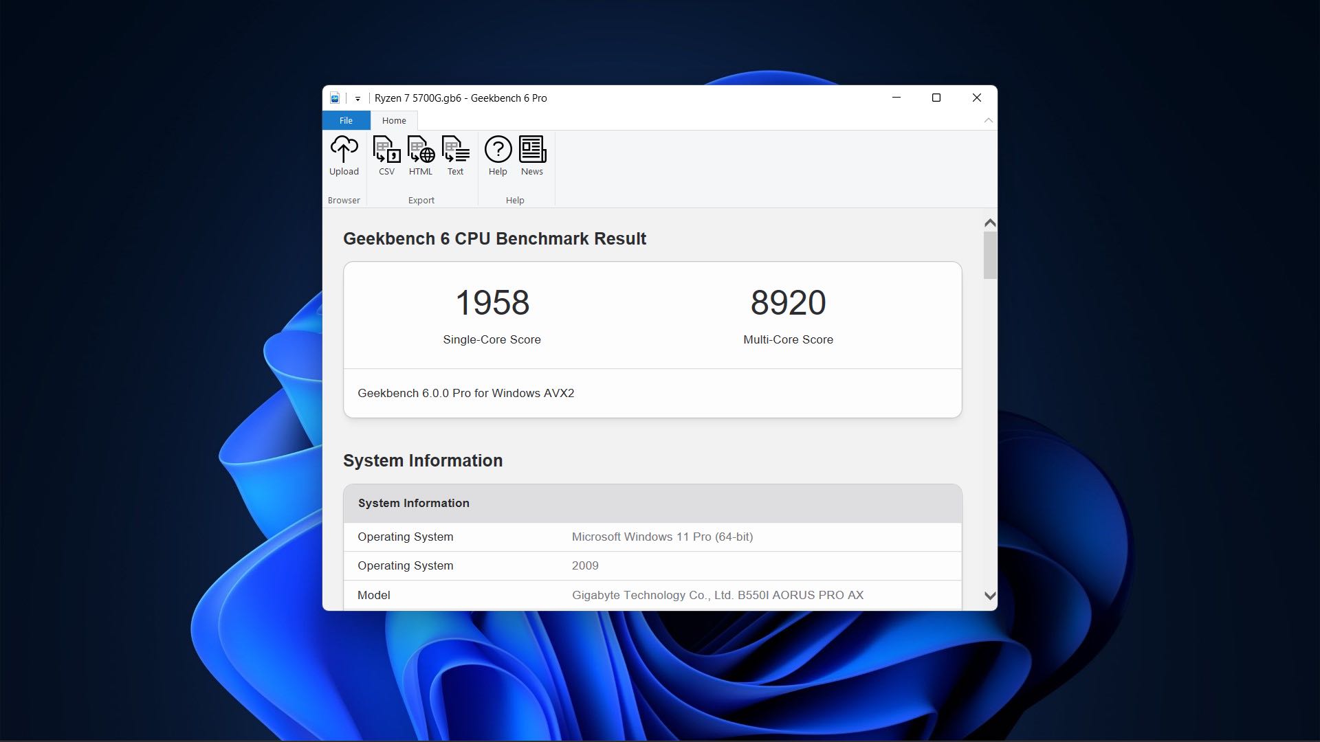 Immagine pubblicata in relazione al seguente contenuto: Benchmark: Geekbench 6.0.0 - Windows, Mac, Linux, Android, iPhone Ready | Nome immagine: news34187_Geekbench-Screenshot_1.jpeg