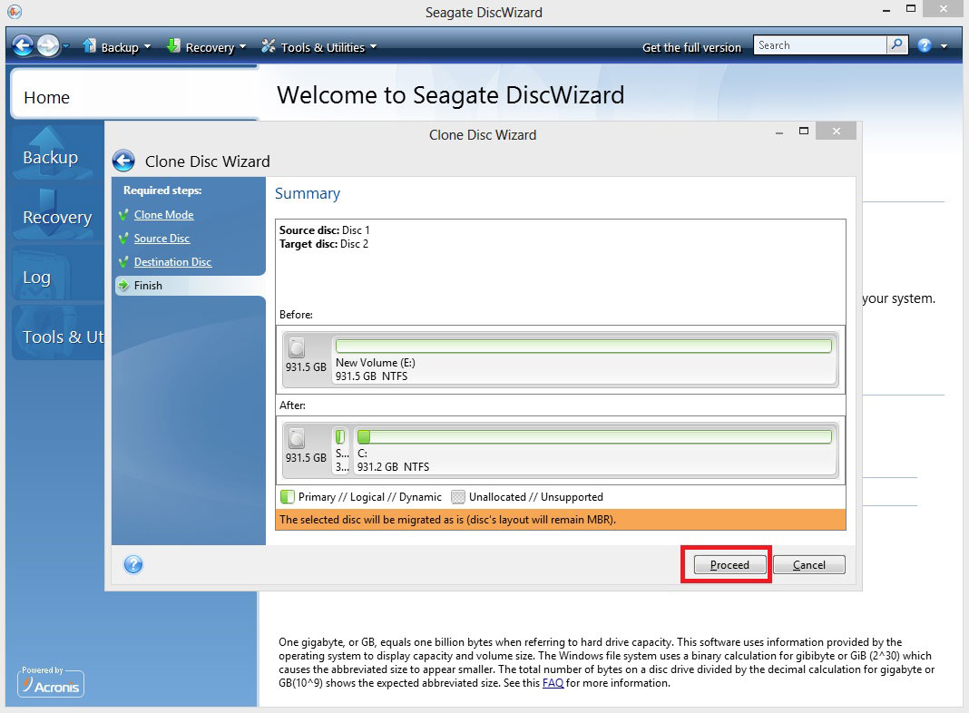 Immagine pubblicata in relazione al seguente contenuto: Configurare i nuovi SSD e HDD con l'applicazione Seagate DiscWizard 27.0.1 | Nome immagine: news34263_Seagate-DiscWizard_Screenshot_2.jpg