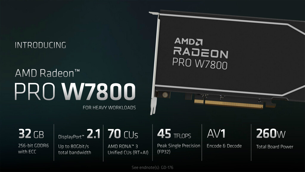 Immagine pubblicata in relazione al seguente contenuto: AMD annuncia le video card Radeon PRO W7900 e Radeon PRO W7800 | Nome immagine: news34358_AMD_Radeon-PRO-W7900_Radeon-PRO-W7800_4.jpg