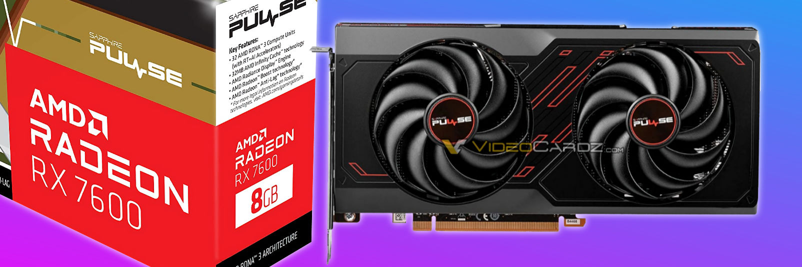 Immagine pubblicata in relazione al seguente contenuto: Dopo il bundle sono on line le foto della Radeon RX 7600 PULSE 8GB di SAPPHIRE | Nome immagine: news34470_SAPPHIRE-Radeon-RX-7600-PULSE_1.jpg