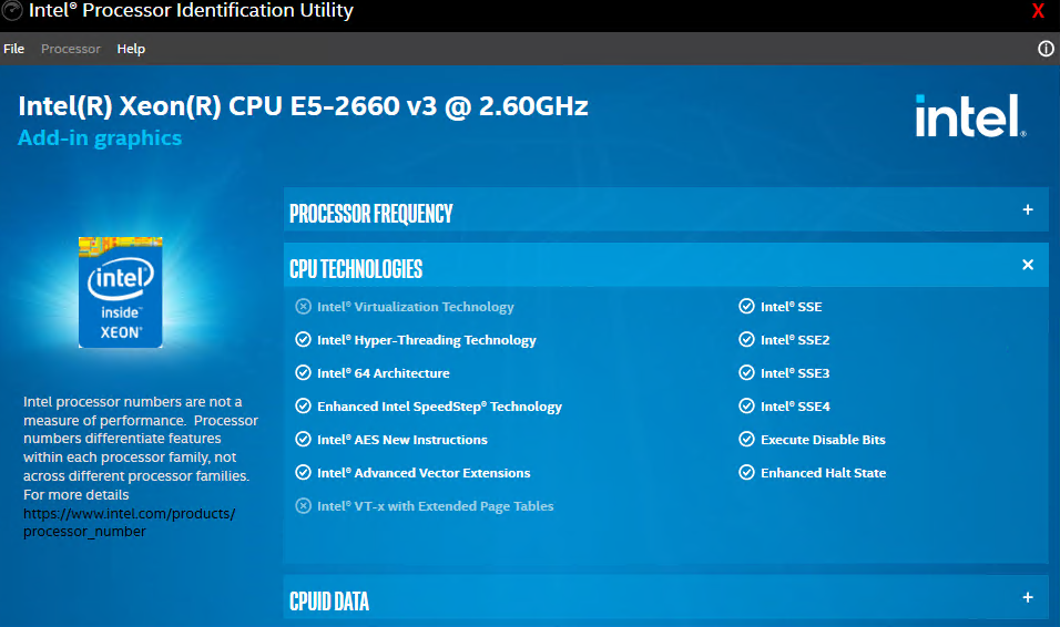 Immagine pubblicata in relazione al seguente contenuto: CPU Information Utilities: Intel Processor Identification Utility 7.0.4 | Nome immagine: news34504_Intel-Processor-Identification-Utility_Screenshot_1.png