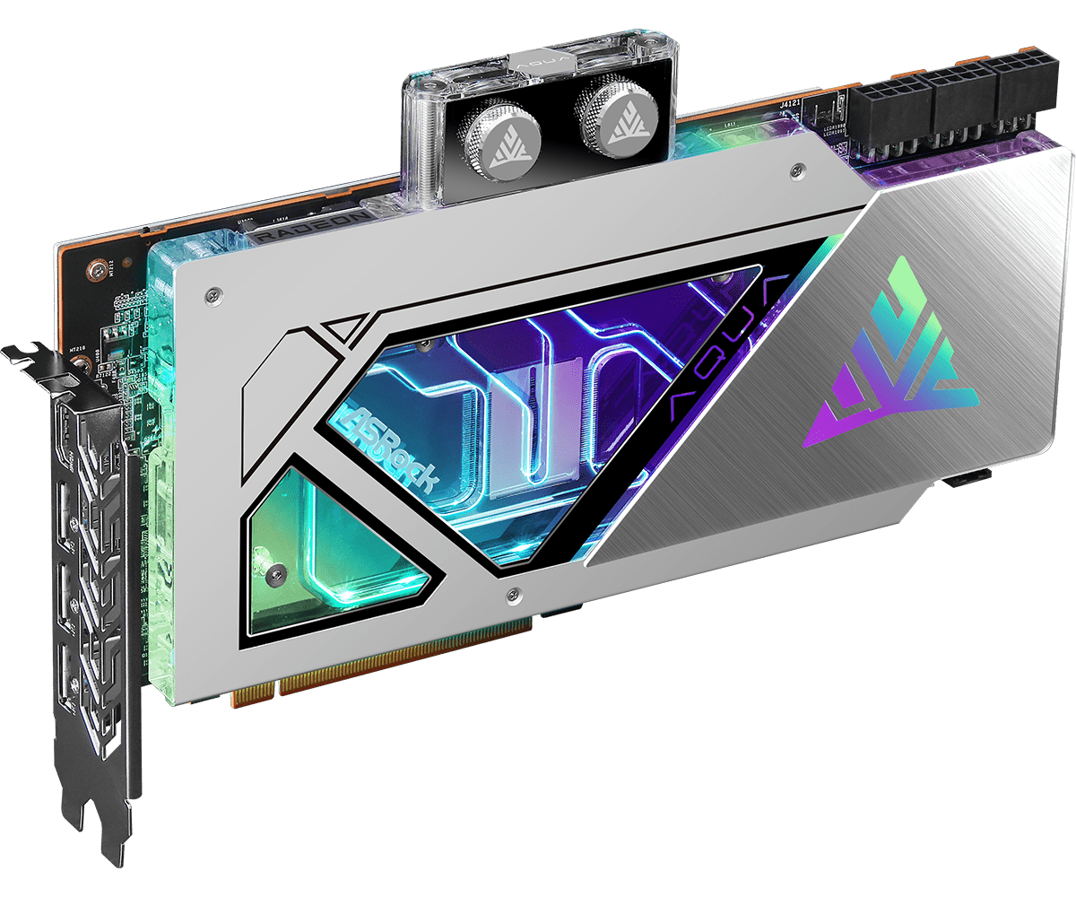 Immagine pubblicata in relazione al seguente contenuto: ASRock velocizza la Radeon RX 7900 XTX AQUA 24GB OC con un vBIOS update | Nome immagine: news34523_ASRock_Radeon-RX-7900-XTX-AQUA-24GB-OC_2.png