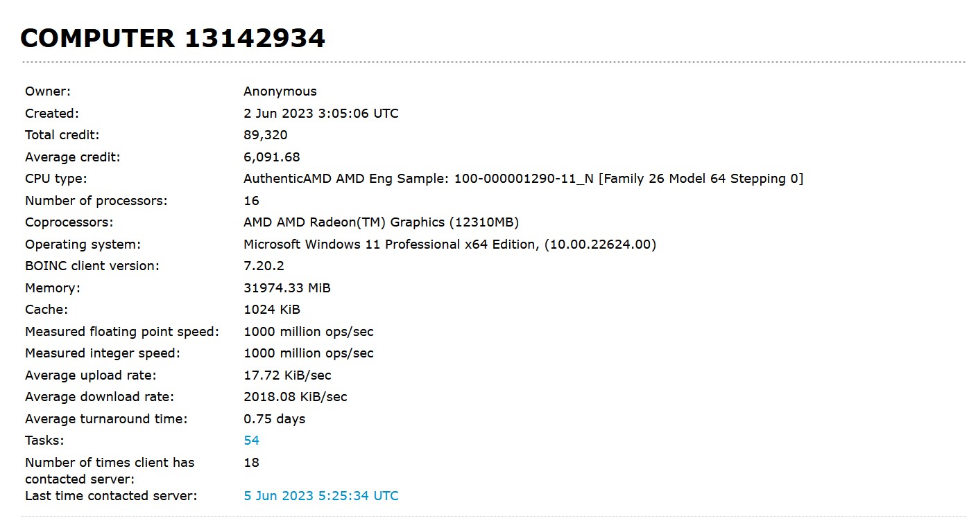 Immagine pubblicata in relazione al seguente contenuto: Il sample engineering di una CPU Zen 5 in uso per il progetto Einstein@Home? | Nome immagine: news34558_AMD_Zen-5_Einstein-Home_1.jpg