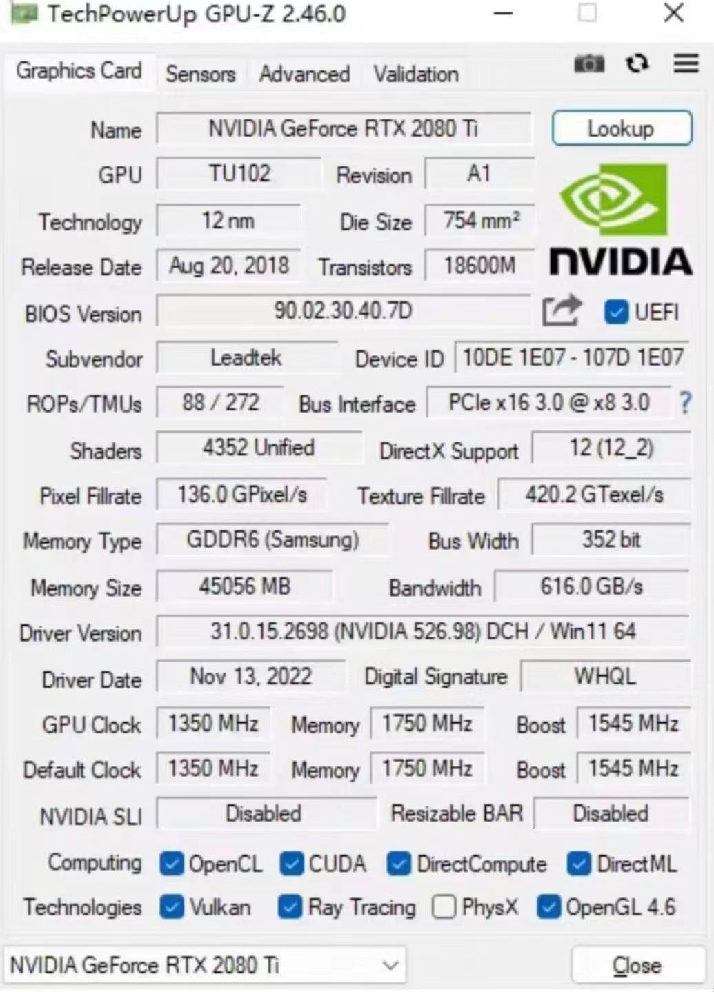 Immagine pubblicata in relazione al seguente contenuto: Un modder amplia fino a 44GB il frame buffer di una GeForce RTX 2080 Ti | Nome immagine: news34576_GeForce-RTX-2080-Ti_44GB_3.jpg