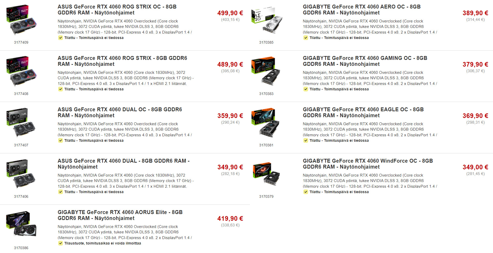 Immagine pubblicata in relazione al seguente contenuto: Uno store on line finlandese anticipa i prezzi delle GeForce RTX 4060 in Europa? | Nome immagine: news34600_GeForce-RTX-4060_1.jpg