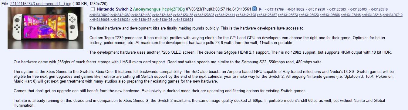 Immagine pubblicata in relazione al seguente contenuto: La gaming console Switch 2 di Nintendo supporta ray tracing, DLSS e 4K a 60Hz!? | Nome immagine: news34645_Nintendo-Switch-2_Development-kit_3.jpg