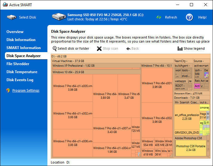 Immagine pubblicata in relazione al seguente contenuto: HDD & SSD - Monitoring & Information Utilities: ActiveSMART 2.14.0.183 | Nome immagine: news34661_ActiveSMART_Screenshot_2.png