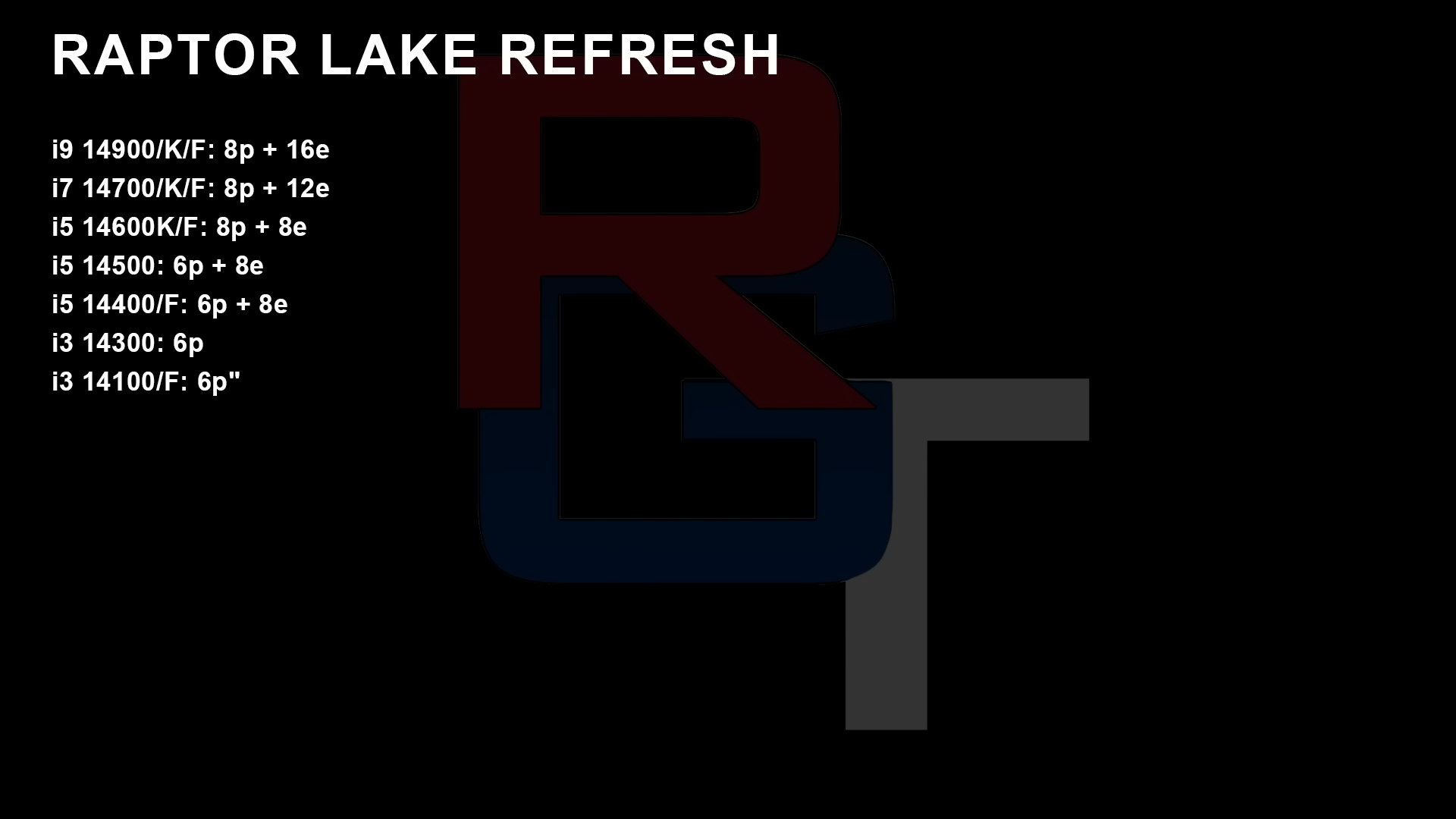 Media asset in full size related to 3dfxzone.it news item entitled as follows: La lista non ufficiale dei processori Intel Core di quattordicesima generazione | Image Name: news34663_Intel-Raptor-Lake-Refresh_2.png