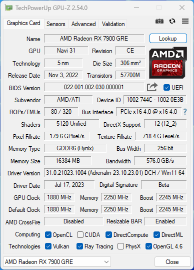 Immagine pubblicata in relazione al seguente contenuto: MSRP e primi benchmark con i videogame per la Radeon RX 7900 GRE di AMD | Nome immagine: news34698_AMD-Radeon-RX-7900-GRE_2.png