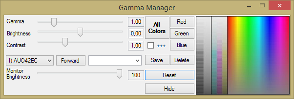 Immagine pubblicata in relazione al seguente contenuto: Free Monitor Setup & Optimization Tools: Gamma Manager 1.1 [Portable] | Nome immagine: news34705_Gamma-Manager_Screenshot_1.png