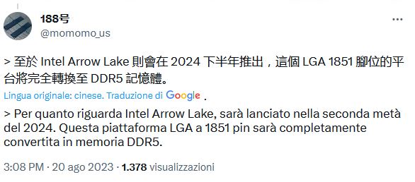Immagine pubblicata in relazione al seguente contenuto: Intel terminer il supporto della memoria DDR4 con le CPU Arrow Lake? | Nome immagine: news34765_Intel_DDR5_Arrow-Lake_1.jpg