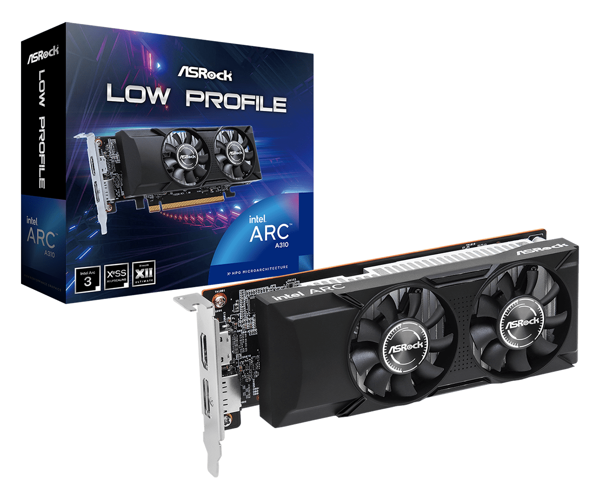 Immagine pubblicata in relazione al seguente contenuto: ASRock introduce la video card a basso consumo Intel Arc A310 Low Profile 4GB | Nome immagine: news34842_ASRock-Intel-Arc-A310-Low-Profile-4GB_4.png