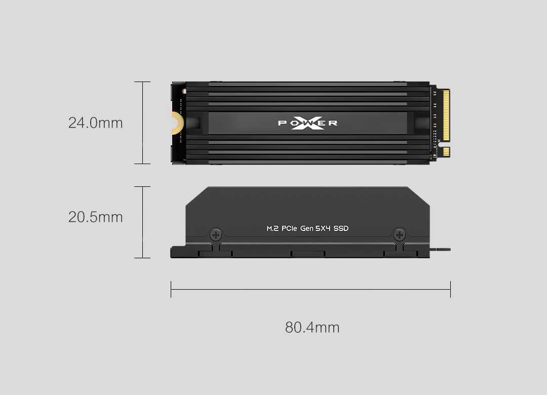 Immagine pubblicata in relazione al seguente contenuto: Silicon Power presenta gli SSD PCIe 5.0 XPower XS80 con velocit fino a 10GB/s | Nome immagine: news34912_Silicon-Power_XPower-XS80_SSD_1.jpg