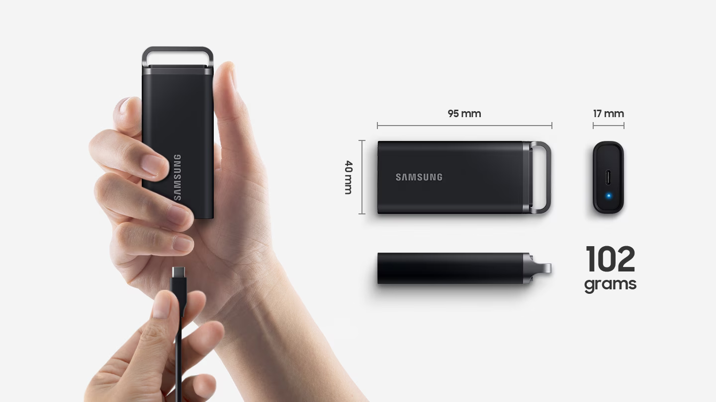 Immagine pubblicata in relazione al seguente contenuto: Samsung lancia la linea di SSD portatili USB 3.2 T5 EVO con capacit fino a 8TB | Nome immagine: news35069_Samsung_portable-ssd-t5-evo_2.jpg