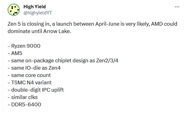 Immagine pubblicata in relazione al seguente contenuto: Periodo di lancio e specifiche dei processori AMD Ryzen 9000 Granite Ridge | Nome immagine: news35255_AMD_Ryzen-9000_Granite-Ridge_3.jpg