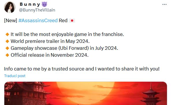 Immagine pubblicata in relazione al seguente contenuto: Svelate le date che porteranno al lancio del video game Assassin's Creed: Red | Nome immagine: news35289_Assassin-s-Creed_Red_3.jpg