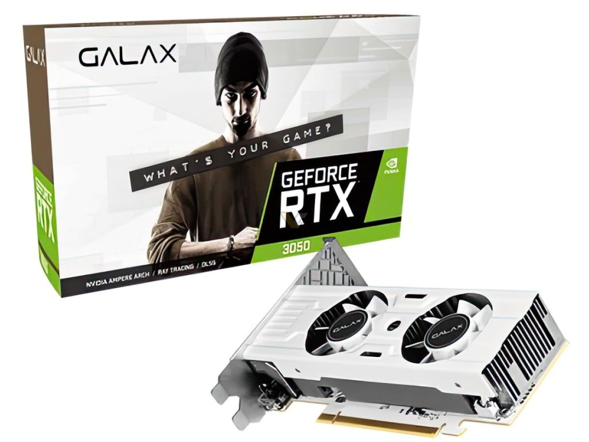 Immagine pubblicata in relazione al seguente contenuto: Galax sceglie il bianco per la GeForce RTX 3050 6GB LP White (incluso il PCB) | Nome immagine: news35299_Galax-GeForce-RTX-3050-6-GB-LP_4.jpg