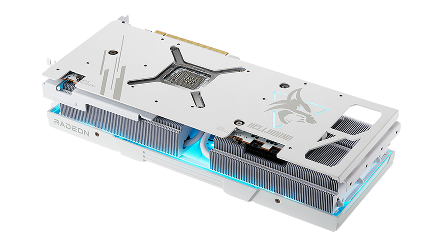 Immagine pubblicata in relazione al seguente contenuto: PowerColor lancia la video card Radeon RX 7900 XT Hellhound Spectral White | Nome immagine: news35300_PowerColor-Radeon-RX-7900-XT-Hellhound-Spectral-White-Edition_3.png