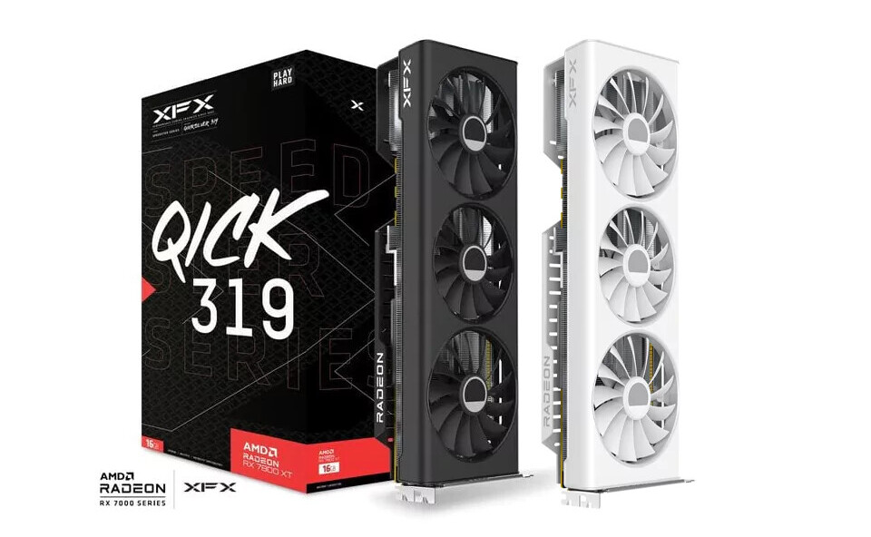 Immagine pubblicata in relazione al seguente contenuto: XFX realizza la video card Radeon RX 7800 XT Speedster QICK 319 White Edition | Nome immagine: news35318_XFX-Radeon-RX-7800-XT-Speedster-QICK-319-White-Edition_1.jpg