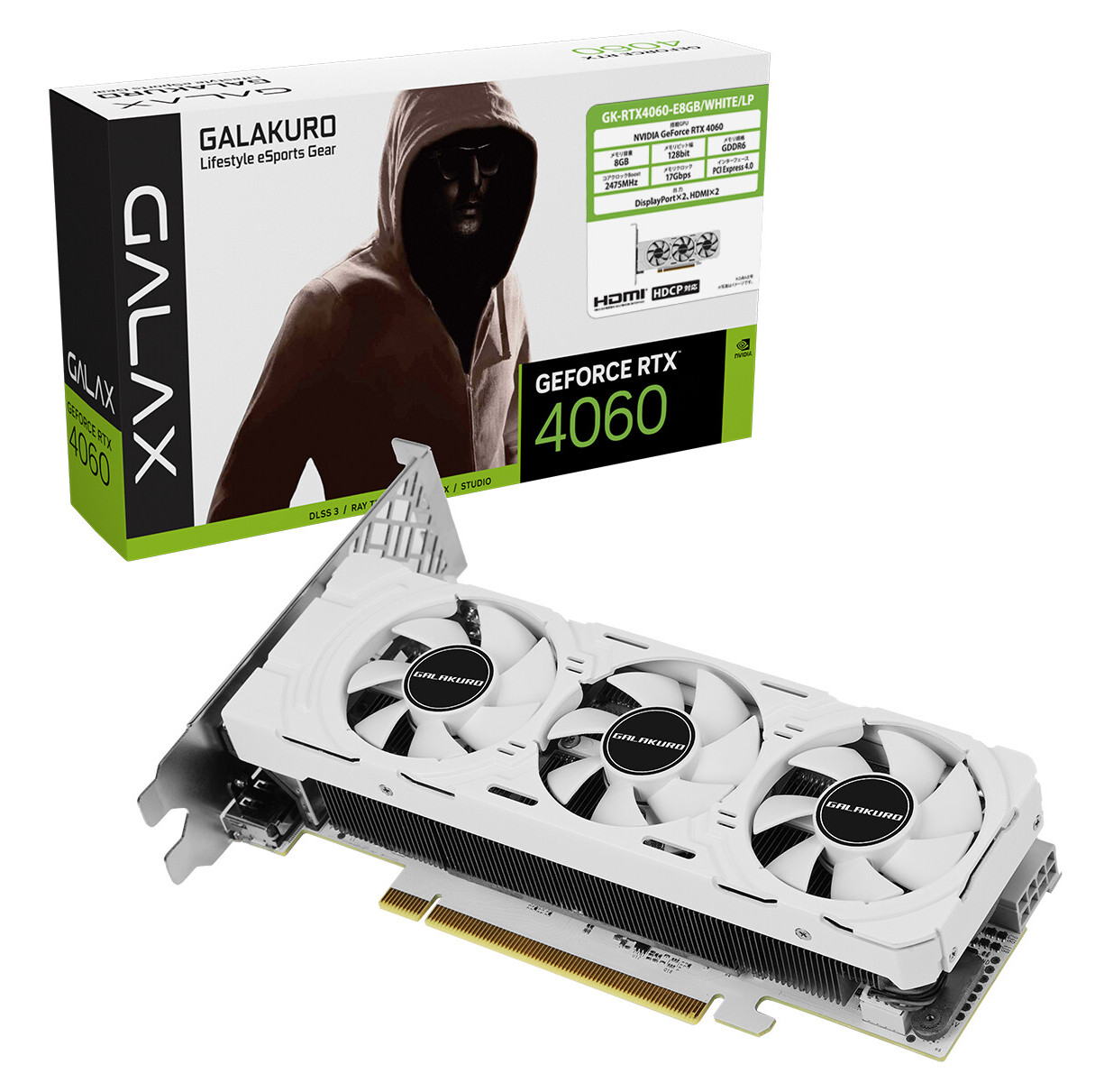 Immagine pubblicata in relazione al seguente contenuto: GALAX lancia la video card GeForce RTX 4060 low-profile con PCB e cooler bianchi | Nome immagine: news35521_GALAX-GeForce-RTX-4060-low-profile_3.jpg