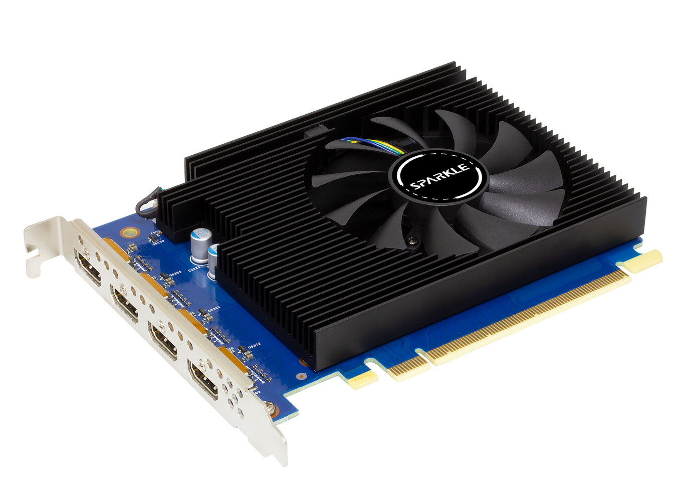 Immagine pubblicata in relazione al seguente contenuto: Sparkle introduce la video card Arc A310 OmniView che supporta 4 display 4K | Nome immagine: news36178_Sparkle-Arc-A310-OmniView_1.jpg